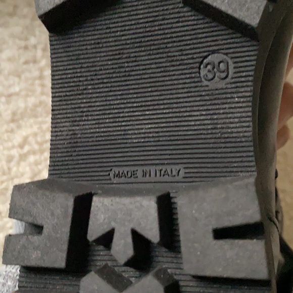 Black leather motorcycle boots with gun metal studs and buckles classic boot - Picture 9 of 9